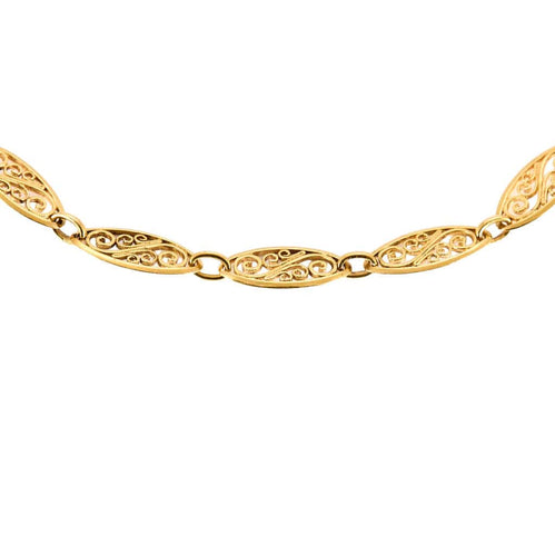 Collier Collier or jaune maillon filigrané 58 Facettes SAI0471