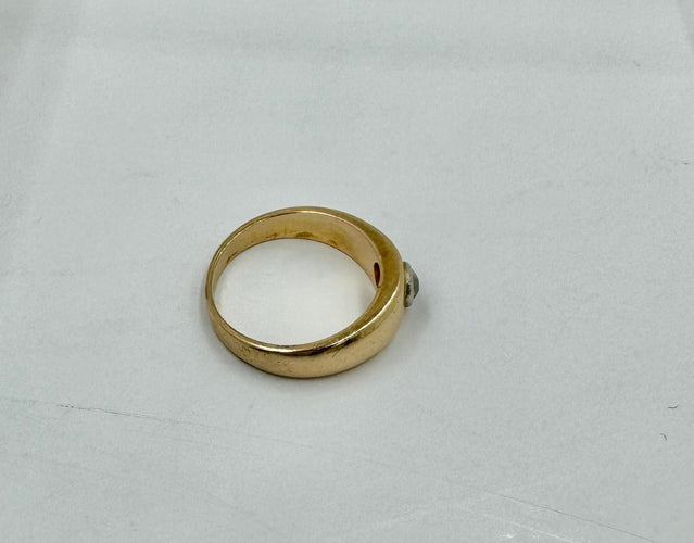 Bague 58 Bague homme jonc diamant 58 Facettes