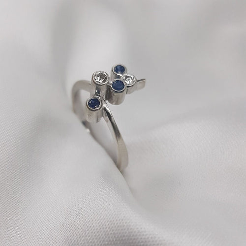 Bague 52 Bague Art Déco or blanc 58 Facettes