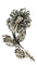 Broche Broche florale rétro en or blanc et diamants – années 40 58 Facettes E31