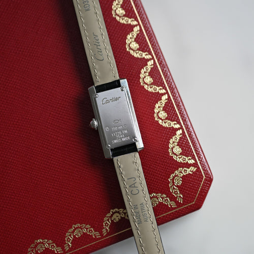 Montre CARTIER - Montre Tank Allongée Mini or blanc 58 Facettes