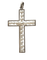 Pendentif Croix Art Déco or blanc et perles 58 Facettes C 373   MD22