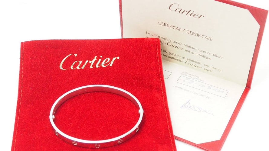 Bracelet Bracelet Cartier Love en or blanc vintage 58 Facettes 32697