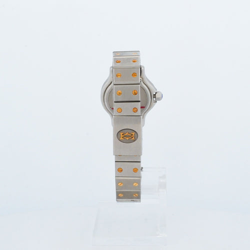Montre Cartier - Montre Santos Octagone cadran crème chiffres romains acier et or jaune 58 Facettes