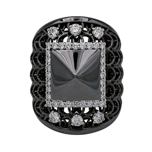 Bague 53 Bague Or noir Diamant 58 Facettes 578649RV