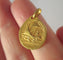 Rasumny - Médaille pendentif Art Nouveau biface Saint Georges en or jaune 18k