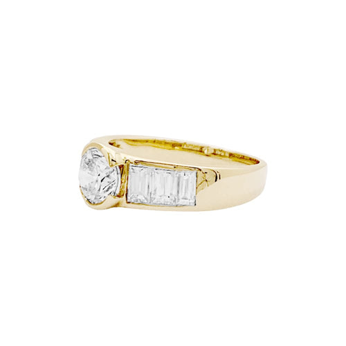 Bague 53 Bague or jaune et diamants. 58 Facettes 35187