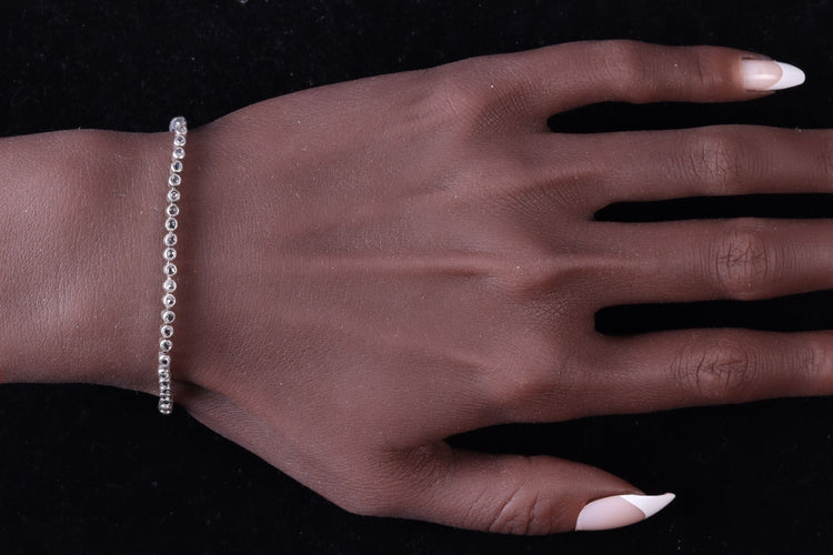 Collier Ensemble de diamants victorien antique : une transformation étonnante de deux bracelets en un collier pour chien 58 Facettes 24351-0130