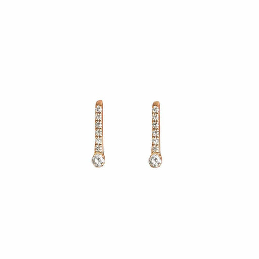 Earrings Rose gold and diamond earrings 58 Facettes