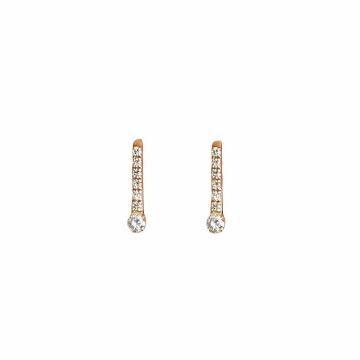 Boucles d'oreilles Boucles d'oreilles or rose et diamants 58 Facettes