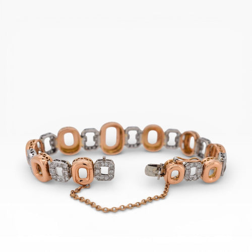 Bracelet Bracelet Rétro - Or 18 Carats, Diamants, années 1940 58 Facettes 485