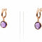 Boucles d'oreilles Boucles d'oreilles contemporaines serties d'améthystes en or rose 18 carats 58 Facettes 23286