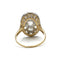 Bague 57 Bague baignoire en or 750 et platine, diamants tailles anciennes environ 3 carats 58 Facettes 1271
