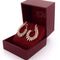 Boucles d'oreilles Orecchini créoles pavés en or rose 18k et diamants 58 Facettes OR204