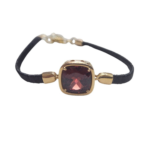 Bracelet Bracelet grenat et or jaune 58 Facettes P176