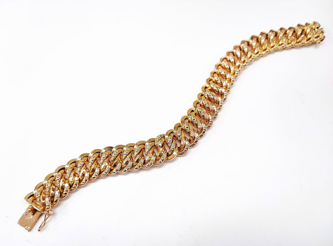 Bracelet Bracelet or jaune maille américaine 58 Facettes Bra.US.1430