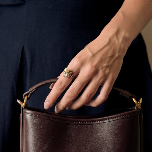 Bague 48,5 Bague Toi&Moi en or blanc, perles de cultures et diamants 58 Facettes VAN0475