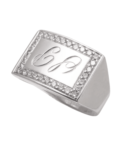 Bague 52 Chevalière Piaget Or blanc 18K Diamant 58 Facettes BO200174/PAVAGEDIAMANTS