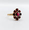 Bague 54.5 Bague marguerite vintage or rose et grenats 58 Facettes A05833