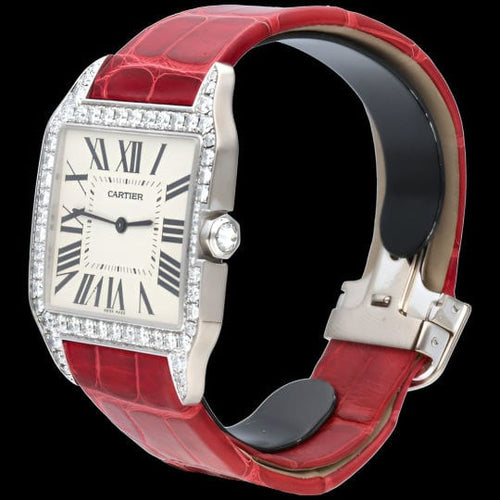 Montre Cartier Montre Santos Dumont Or Blanc 18K 58 Facettes MT36316