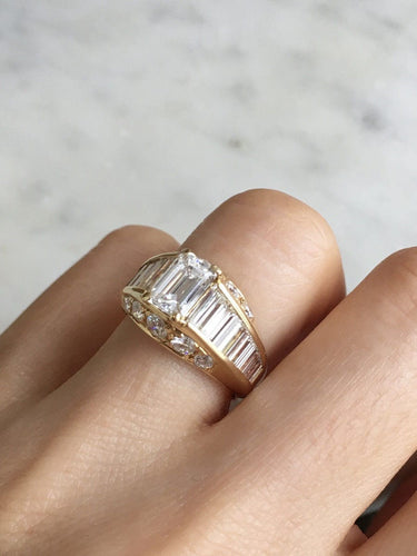 Bague 50 Bague or jaune et diamants 58 Facettes