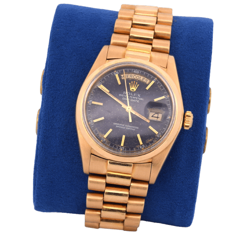 Montre Rolex - Montre Oyster Perpetual Day-Date réf. 1802 en or jaune 18k 58 Facettes OG4