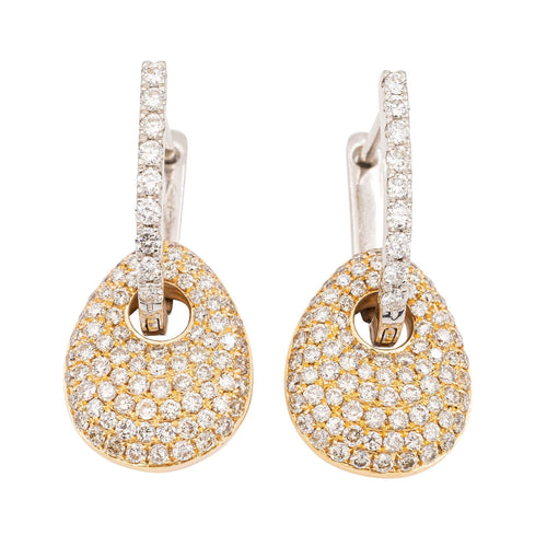 Boucles d'oreilles Boucles d'oreilles Dormeuses Or rose, Or blanc Diamant 58 Facettes 2397518CN