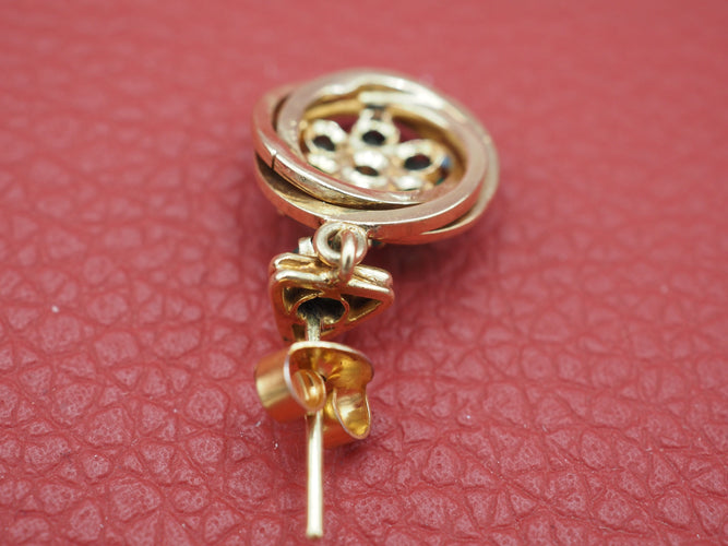 Boucles d'oreilles Boucles d'oreille émeraude marguerite 58 Facettes