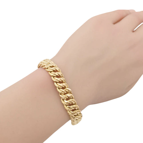 Bracelet maille américaine or jaune