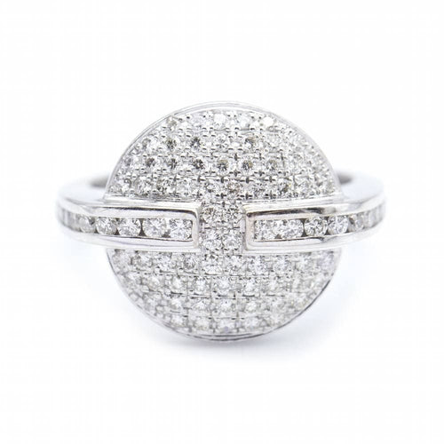 Bague 56 Bague en or blanc avec diamants 58 Facettes N102900