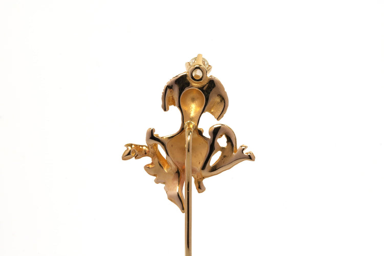 Broche Broche Art Nouveau en or jaune 18 carats et diamant 58 Facettes 21764