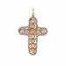 Pendant Old Topaz Cross Pendant, Pearls, Silver, Rose Gold 58 Facettes C158