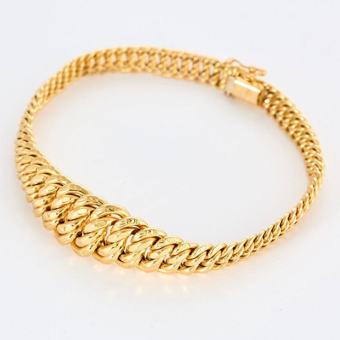 Bracelet Bracelet or jaune maille américaine 58 Facettes LP1008/14