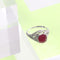 Bague 52 Bague de rêve décorative en rubis et diamants birmans 58 Facettes 16319-0014