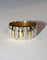Bague 54 Bague bandeau 2 ors godronnée diamants 58 Facettes 568