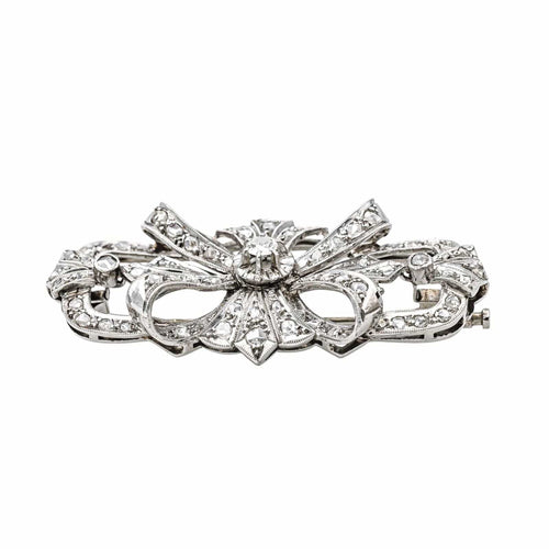 Broche Broche Palladium Diamant 58 Facettes 3824709CN