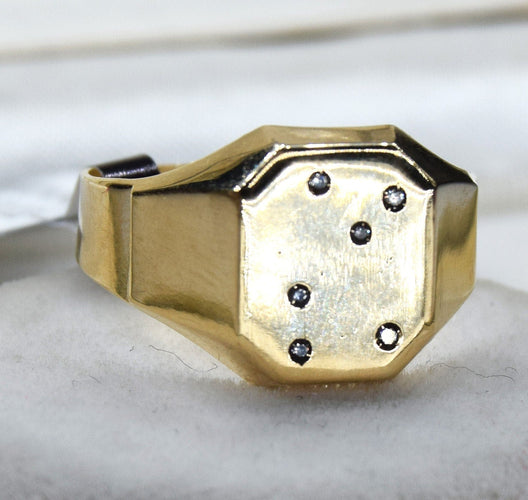 Bague 58 Bague unisexe or jaune diamants 58 Facettes