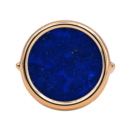 Bague 53 Ginette NY Bague Ever Lapis Disc Ring Or rose Lapis lazuli 58 Facettes 4970139RV