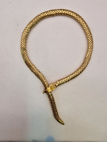 Collier Collier Serpenti vintage en or jaune 18kt avec émeraudes et rubis 58 Facettes