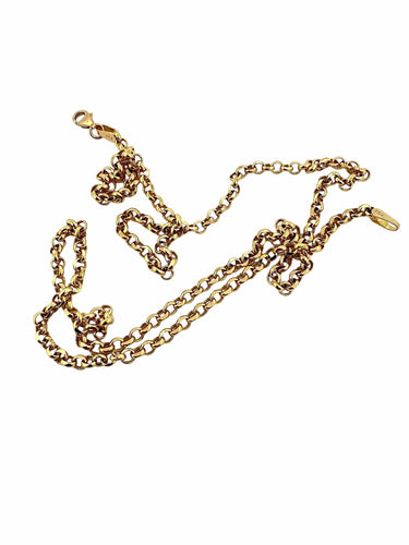 Collier Chaîne maille jaseron en or jaune 18 carats 58 Facettes