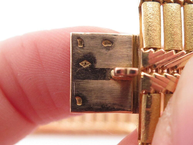 Bracelet vintage bracelet manchette 18 en or jaune 18k 67 gr  en 58 Facettes 268461