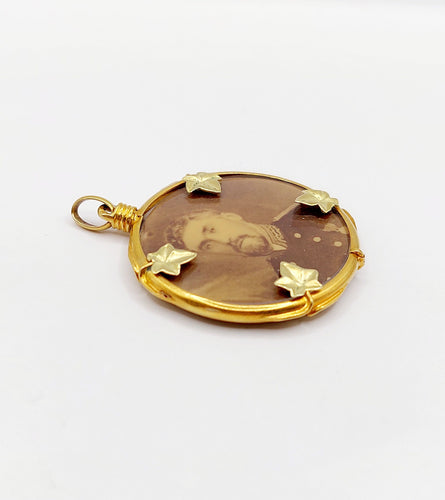 Pendentif Pendentif porte photo antique or jaune 58 Facettes A05403