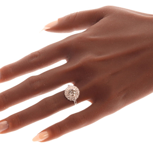 Bague 58 Bague en platine de style Art déco des années 1950, symbole classique d'amour et de continuité 58 Facettes 25238-0015