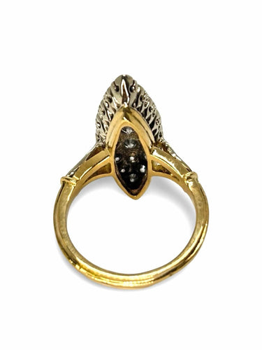 Bague marquise or blanc et diamants 1,3 ct