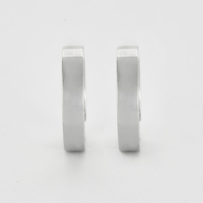 Boucles d'oreilles Boucles d'oreilles créoles or blanc 58 Facettes LP864/5