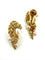 GILBERT ALBERT. Boucles d'oreilles or jaune 18K et perles