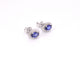 Boucles d'oreilles Boucles d'oreilles or blanc, diamants et saphir 58 Facettes 2013