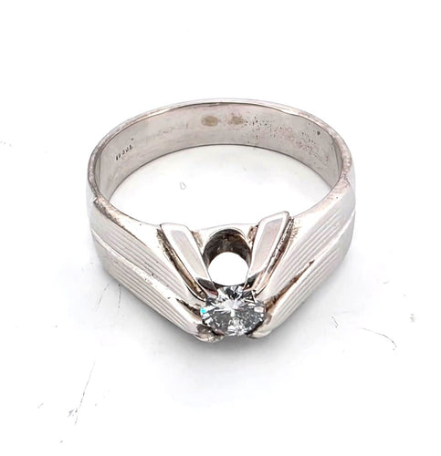 Bague 62 bague en or blanc massif et diamants 58 Facettes