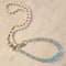 Collier Sautoir en perles et topazes bleues naturelles 58 Facettes CO50851