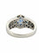 Bague 56 Bague en or blanc saphir et diamants 58 Facettes
